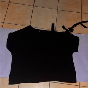1. State Black Asymmetrical Tie Front Sleeveless Blouse 135